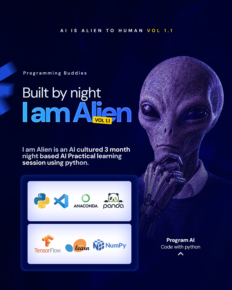 Alien Ai Coding Python I Am Alien 👽 Built By Night | Artificial Intelligence Training Program